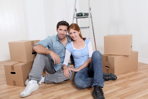 Man with van helping load furniture
